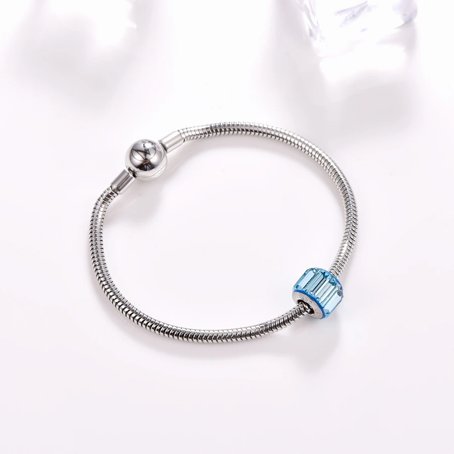 Двусторонние яркие геометрические бусины с кристаллами Сваровски