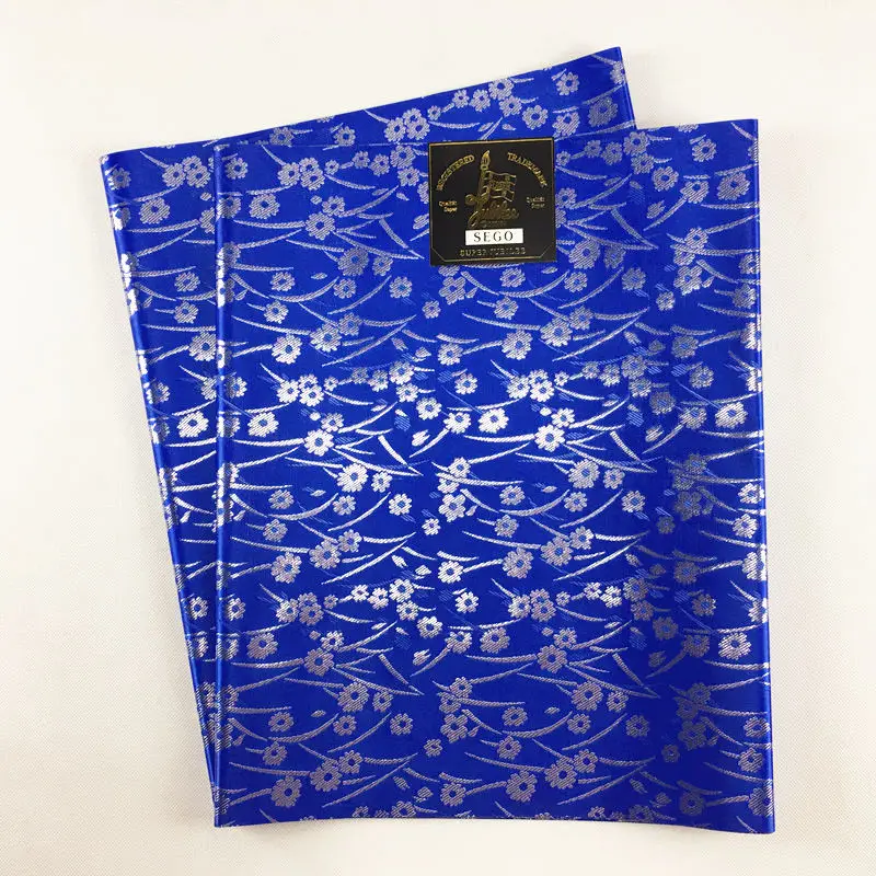 royal blue gele нигерийский Sego головной галстук африканская повязка ткань 043new дизайн ASO OKE ipele много цветов - Цвет: royal blue