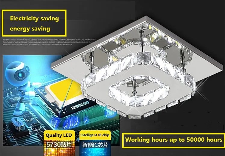 Современная Минималистичная Светодиодная лампа для коридора Хрустальная