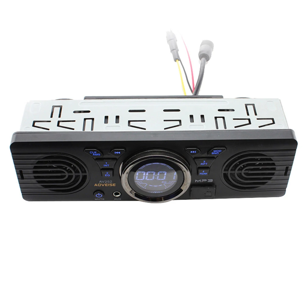 Bluetooth AV252 12 в автомобильный Радио тюнер громкоговоритель в-dash аудио mp3-плеер автомобильный стерео fm-радио EDR с USB/TF картой порт MP3/WMA