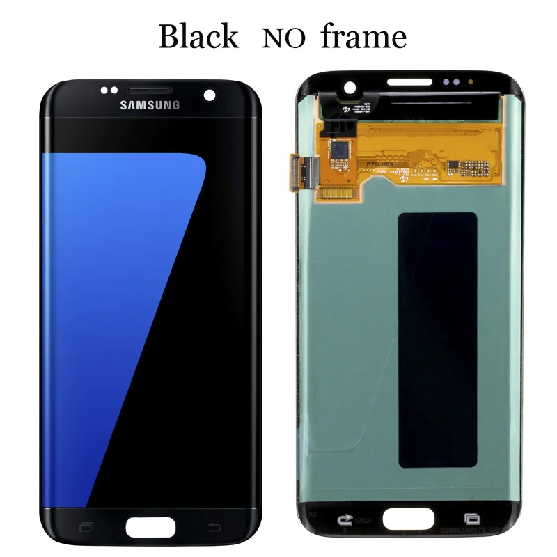 Black No Frame 5,5 ''Супер AMOLED дисплей с рамкой для SAMSUNG Galaxy s7 edge G935 G935F сенсорный экран дигитайзер дисплей+ Сервисный пакет - Цвет: Black No Frame