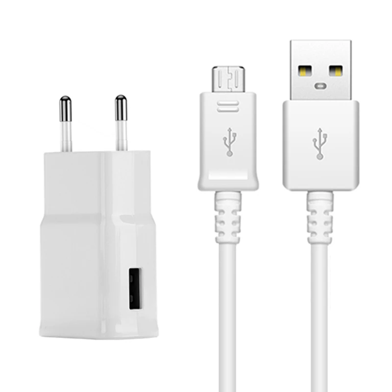 Комплект для путешествий Зарядное устройство USB+ микро usb кабель для зарядки samsung S7 S6 Edge+ S4 S3 Note2 Note4 Note5 Note Edge кабели для телефонов Android - Тип штекера: EU Kit