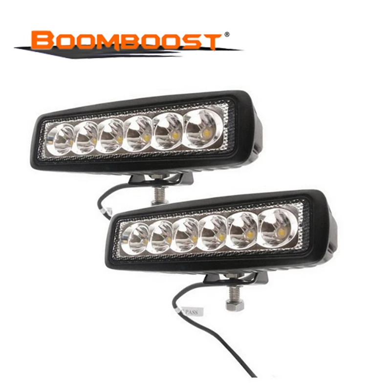 

Work Bar Lamp Driving Fog Offroad SUV 4WD 1pcs New Universal Car 18W Flood 6 LED Light Car Boat Truck Spotlight Accessories