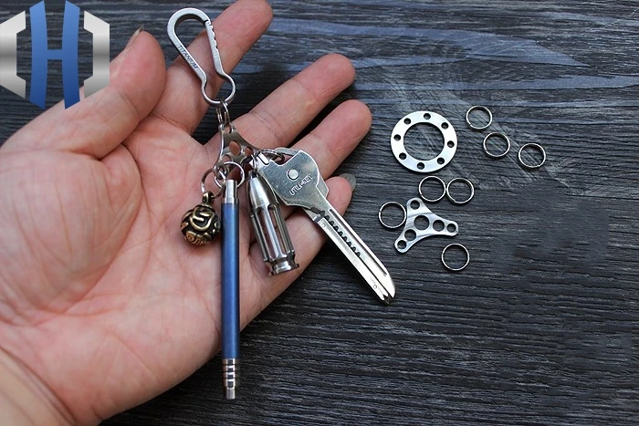 EDC брелок из титанового сплава кольцо для ключей соединительное соединительная