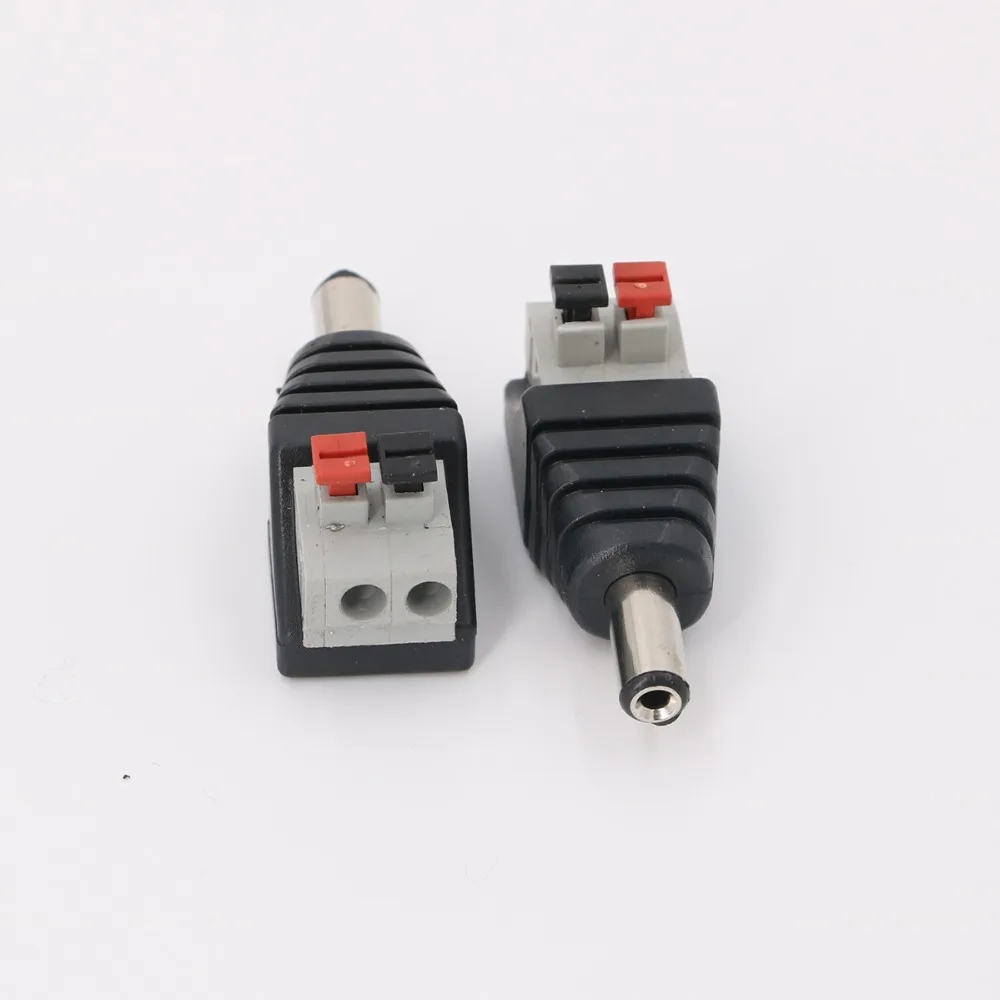 DC Jack Power Male Plug Adapter 5.5*2.1 Push Fastening Type Connector CCTV Camera Socket B14 Accessories G.Craftsman | Безопасность и