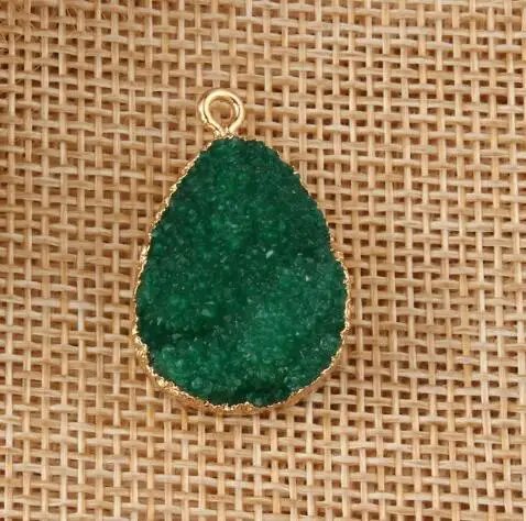 green 2 шт., Необычные подвески в виде капель из смолы, сделай сам, ожерелье, браслет, подвеска, ювелирные изделия ручной работы, аксессуары F40 - Окраска металла: green