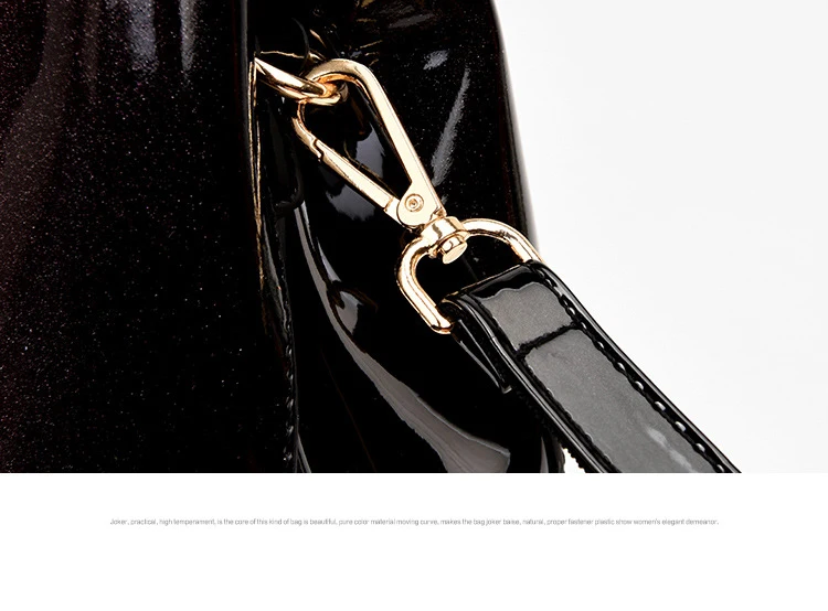 Новинка, модные кожаные женские сумки, Европейский дизайн, лакированная кожа, женские сумки на плечо, для девушек, брендовая роскошная сумка через плечо