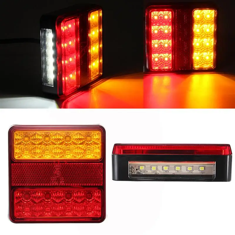 22LEDS автомобиль грузовик задние светильник Аварийные огни задние фонари Водонепроницаемый хвост Запчасти Подсветка регистрационного номера для прицепа лодки 12V
