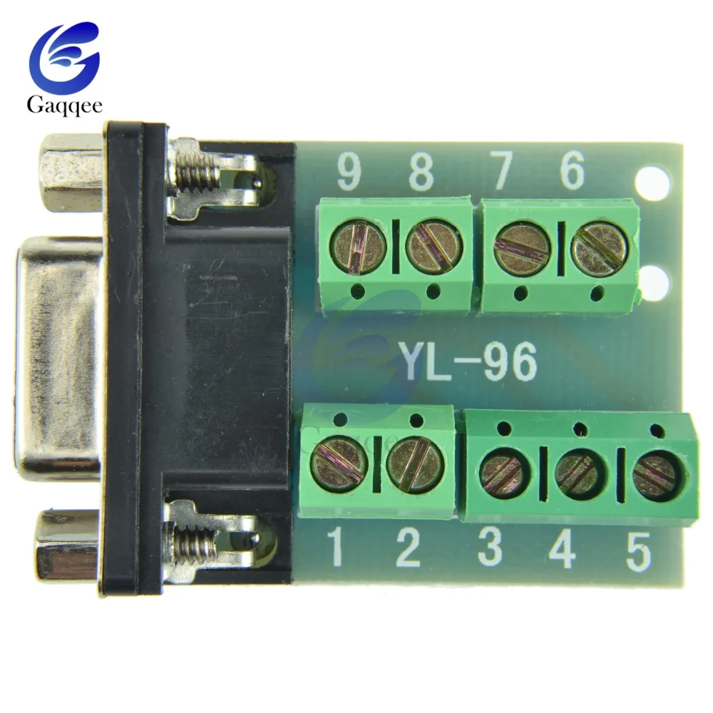 9pin Solderless соединители DB9 RS232 серийный к терминалу Женский Мужской адаптер разъем