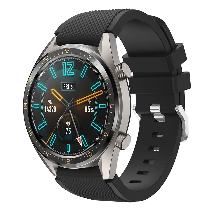 20 цветов Силиконовый ремешок для часов HUAWEI Watch GT GT2 Смарт-часы ремешок Браслет Ремень спортивный Замена для samsung gear S3