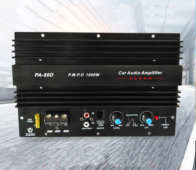 PA 80D автомобильный аудио усилитель мощности 12V mono 1000W мощность басовая плата