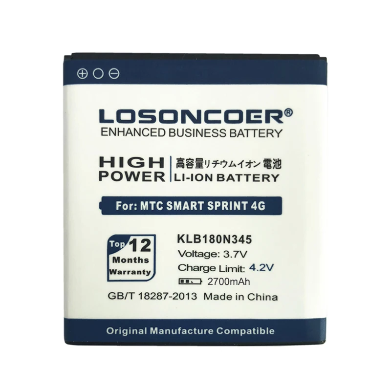 Высококачественный аккумулятор LOSONCOER KLB180N345 2700 мАч для MTC MTS Smart Sprint 4G смартфона