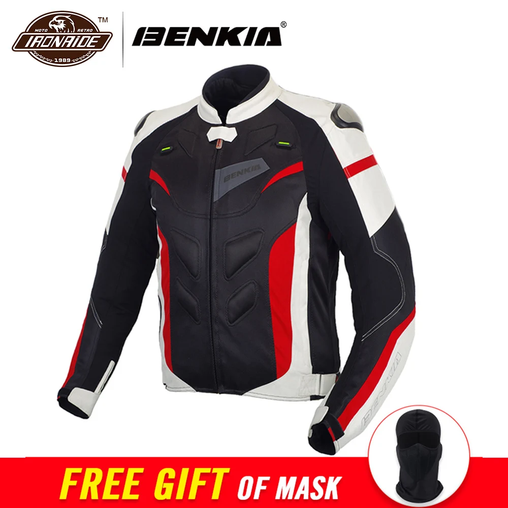 Мужская мотоциклетная куртка BENKIA дышащая для езды на мотоцикле одежда весны и