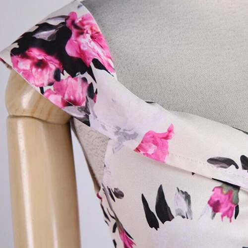 Женская Мода Лето Сексуальная Повседневная Цветочный Печати Рукавов Ремень V