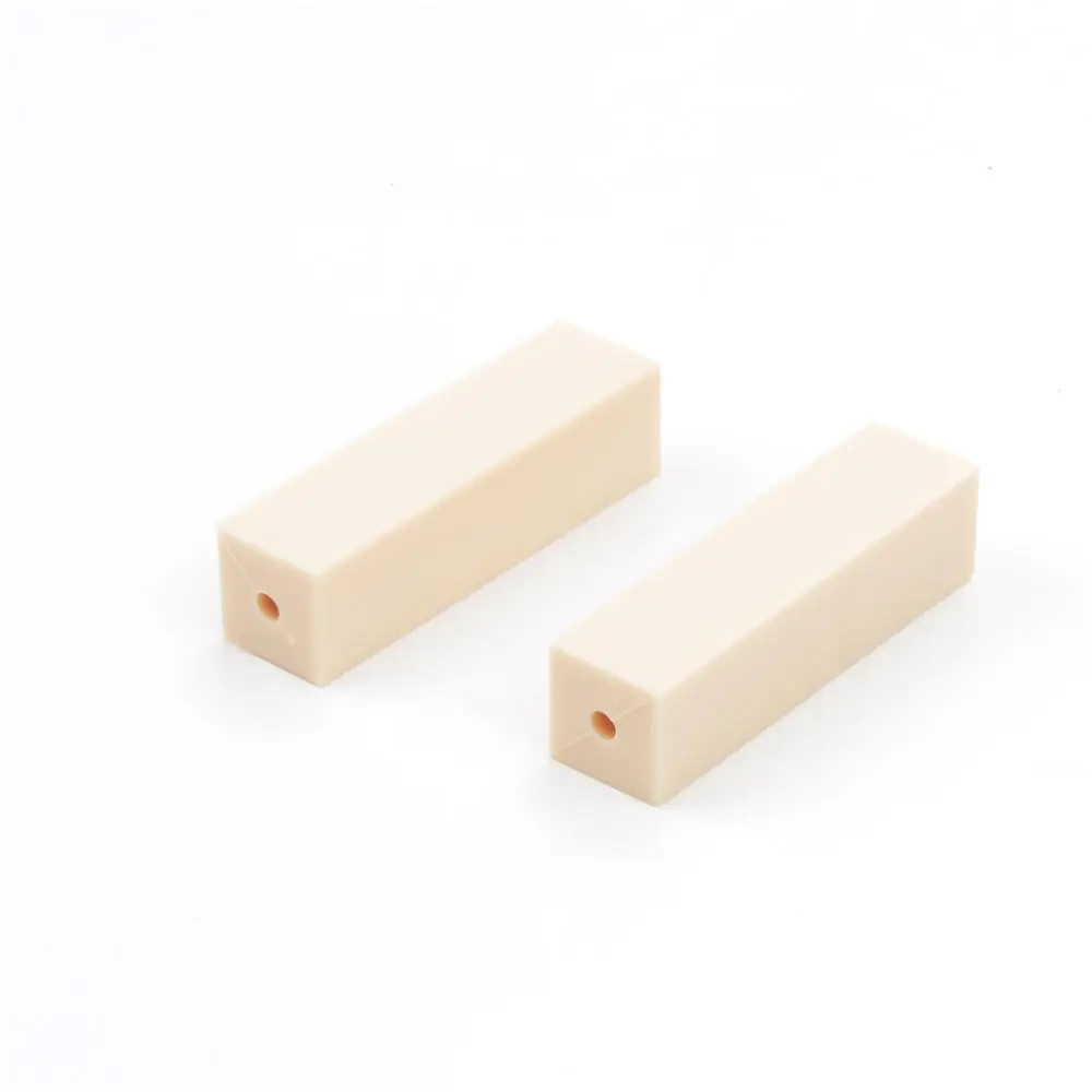 LOFCA 15 шт. силиконовый Прорезыватель для зубов бусины Cuboid прямоугольник детский Прорезыватель игрушка кормящих еда класс Свободные DIY мягкие ювелирные изделия высокого качества - Цвет: navajowhite