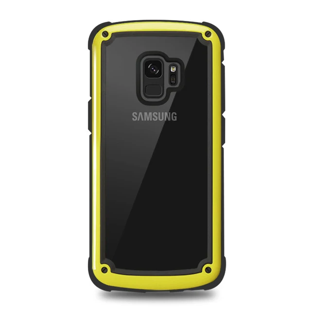 Yellow LUPHIE Роскошный прозрачный чехол для samsung Galaxy S9 S8 Plus Note 9 противоударный чехол с "воздушной подушкой" для samsung S8 S9 прозрачный чехол s - Цвет: Yellow
