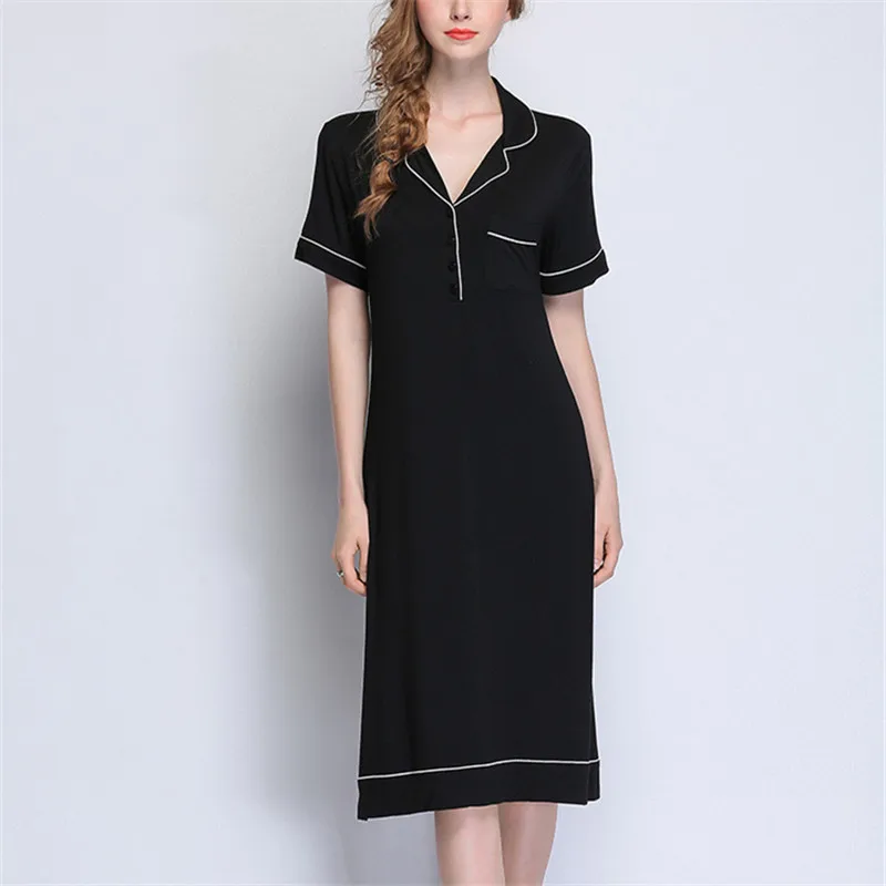 New Arrivals Plus Size 2018 Summer Women Sweet Modal Sleepwear Nightgown Shorts Night Dress | Женская одежда