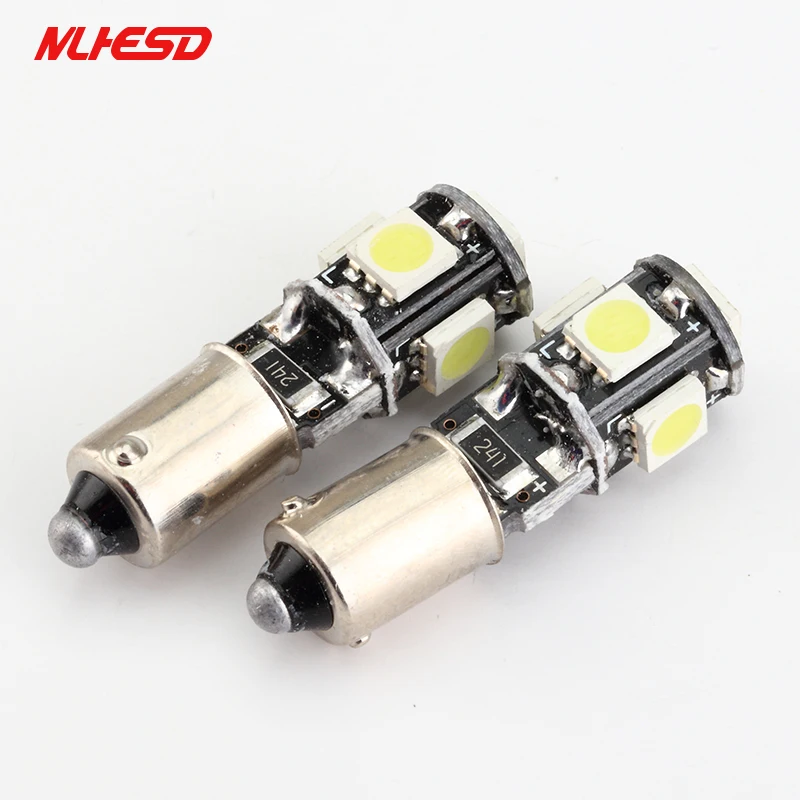 10 шт. Ba9s 5050 5smd led Canbus Error Free освещение для чтения в машине T11 T4W 5 SMD двери лампочки Нет