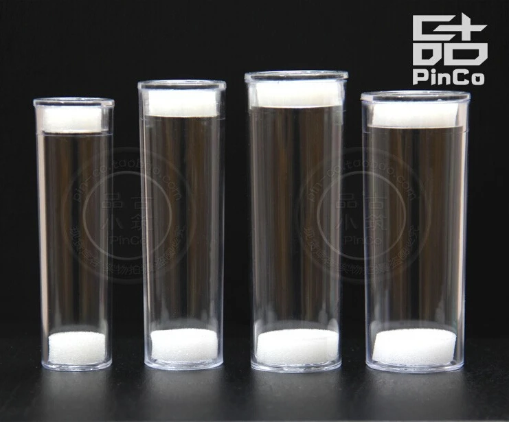 transparent plastic coins storage tube bucket pet pvc pmma medal all size collect protect prevent damage gross ware tool | Дом и сад