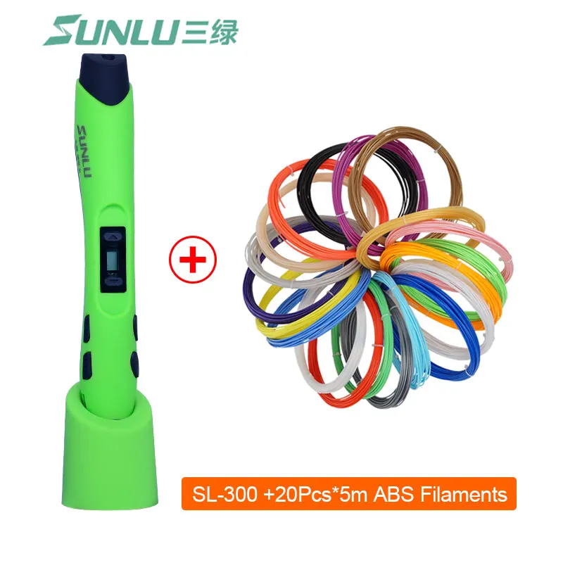 Sunlu SL 300 3d печать Ручка 10/20 штук Печать накаливания abs карандашный рисунок с Цвет