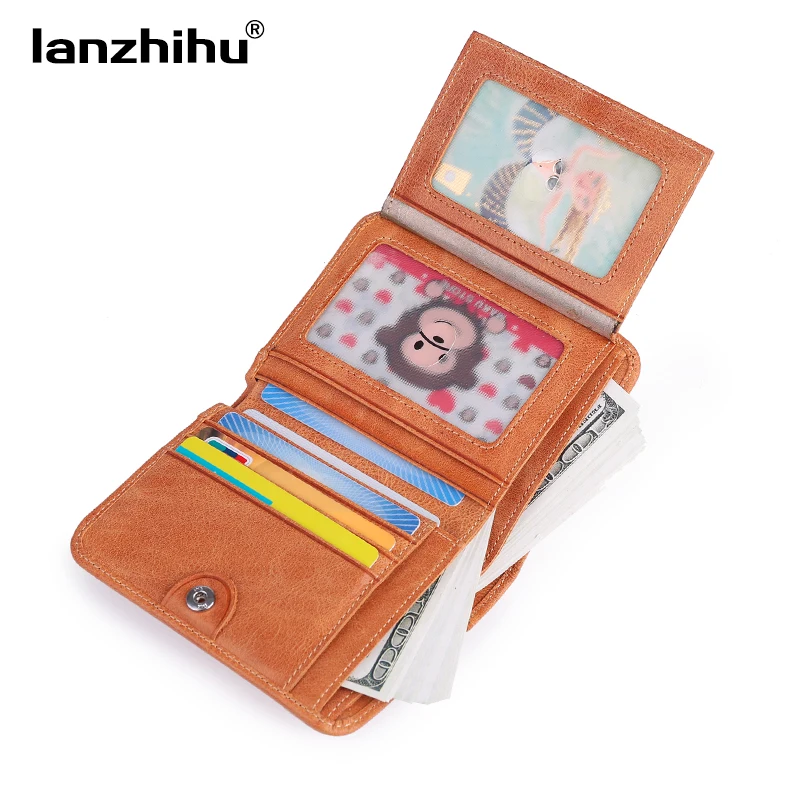 Мужские RFID блокирующие кошельки из натуральной кожи для мужчин винтажный