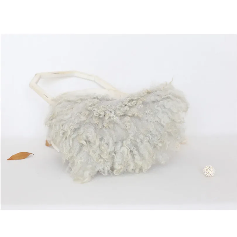 Новорожденный Фотография позирующий слой одеяло кудрявый шерстяной шерстяный