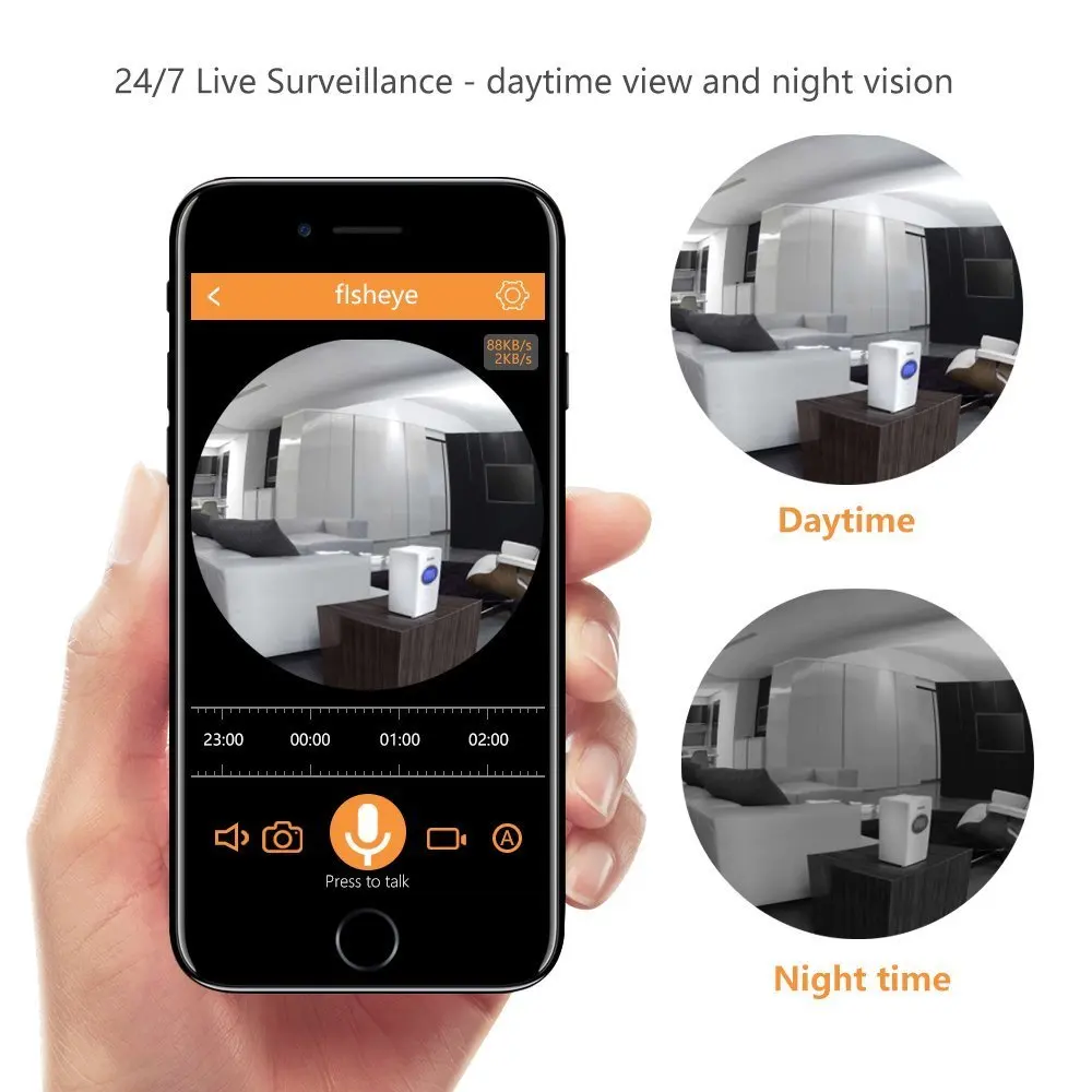 Wi Fi ip камера SACAM HD многофункциональная панорамная рыбий глаз 360 градусов