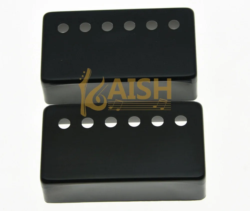 KAISH 2pcs Black Metal 50mm LP Humbucker Covers Guitar Pickup Cover fits | Спорт и развлечения