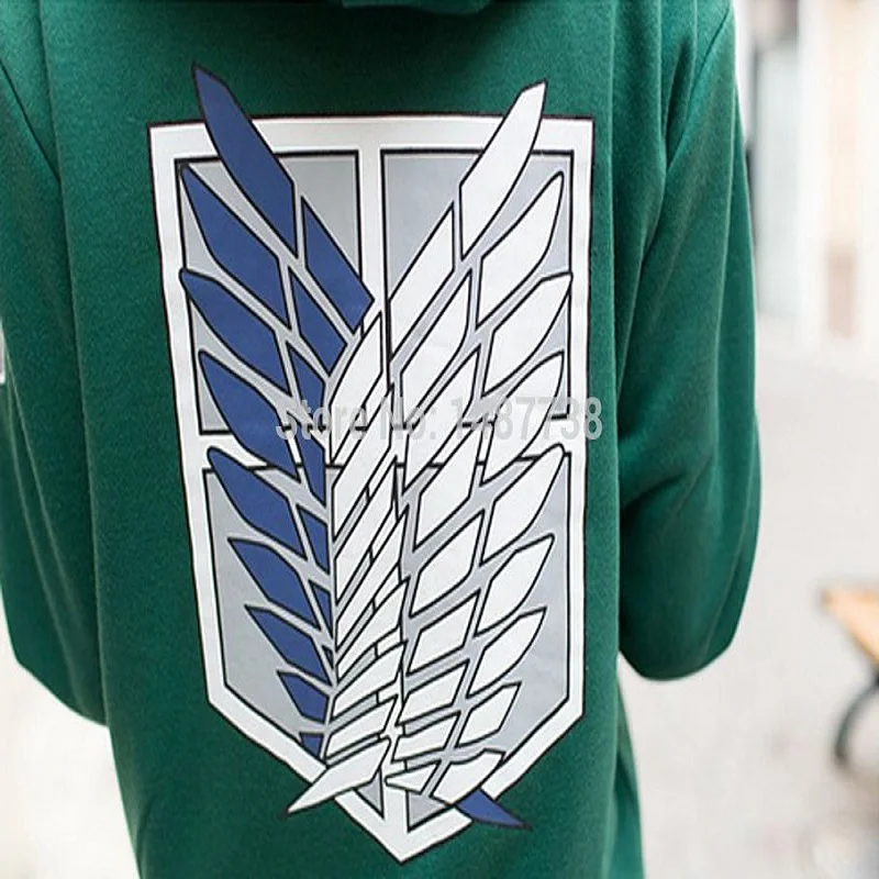 Кигуруми косплей аниме Атака Титанов Косплей костюмы толстовка зеленый черный