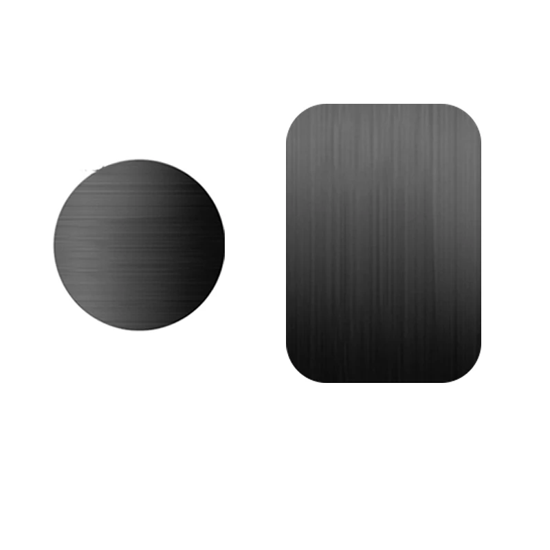 black square round Fimilef рисунок металлическая пластина-диск для магнита Автомобильный держатель для телефона железный лист наклейка для магнитного мобильного телефона держатель Автомобильный Стенд крепление - Цвет: black square round