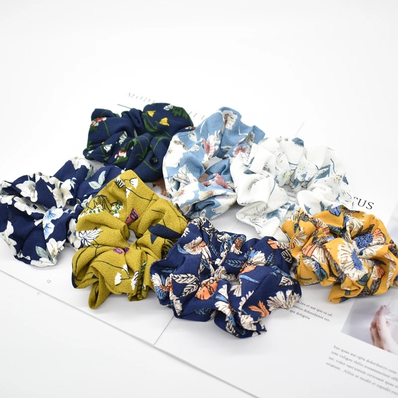 Резинка для волос с цветами девочек мягкая эластичная лента хвоста тюрбан