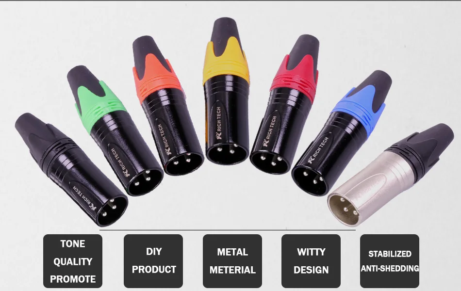 28 комплектов 3PIN XLR разъем микрофонный штекер мужской женский адаптер MIC провод разъем 7 цветов предложение 1 комплект M/F