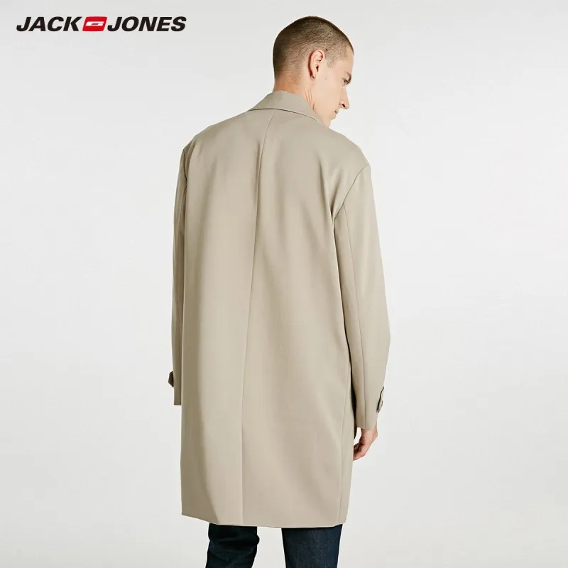 JackJones осень мужская мода сплошной цвет длинное повседневное пальто куртка | 218321556