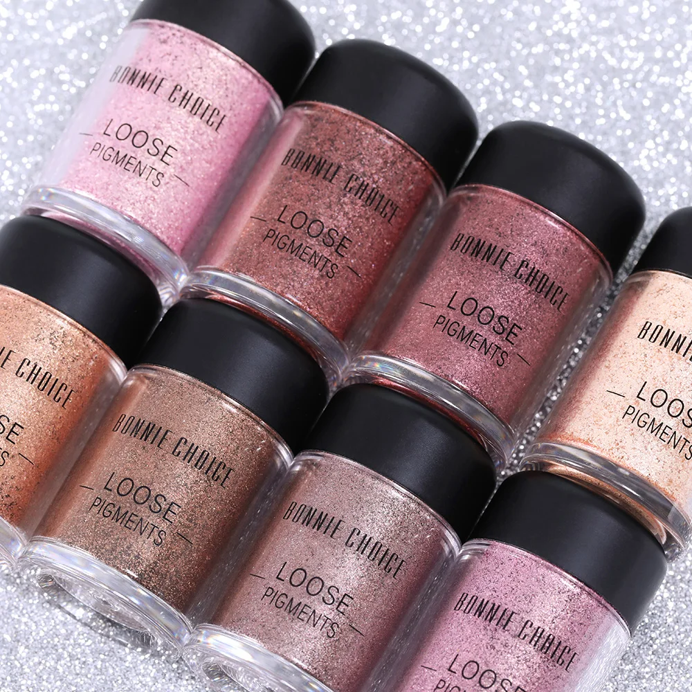 BONNIE CHOICE 8 оттенков тени для век рассыпчатая пудра Блеск металлик водостойкие