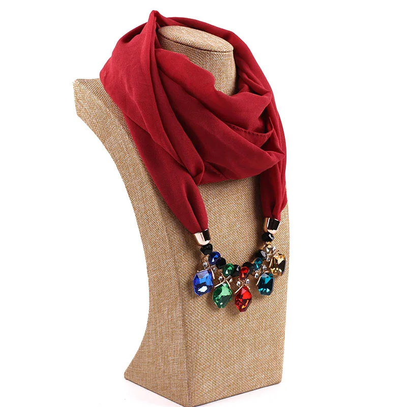 Mixed 48 Design Pendant Scarf Jewelry Women Necklace Fashion Style Beads Tassel Soft Free Shipping |