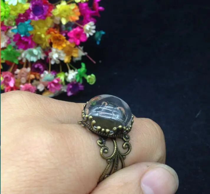 50 компл./лот 15 мм Половина фотоэлемента с кольцом|ring handmade|handmade ringjewelry rings |