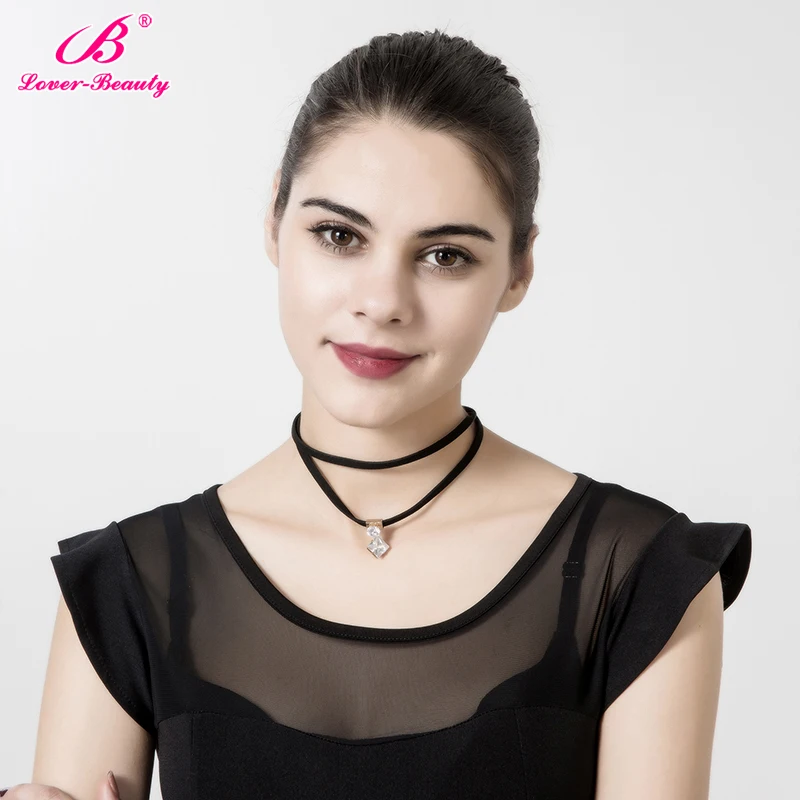 Lover Beauty Double Layer Black Leather Choker Necklace the Wild Hunt Game Cosplay Jewelry Hollow Bead Pendant Wholesale-F | Украшения и