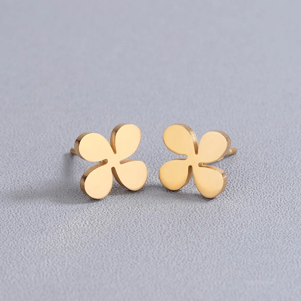 Todorova South Korea Windmill Stud Earrings Women Accessories Gold Color Stainless Steel Jewelry Male | Украшения и аксессуары