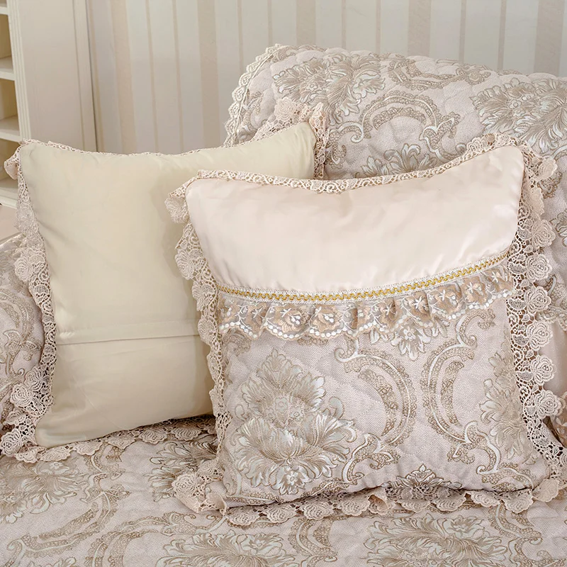 Декоративные хлопок Чехлы для подушек в жаккардовые и кружево 50X50 см 1 шт. диван