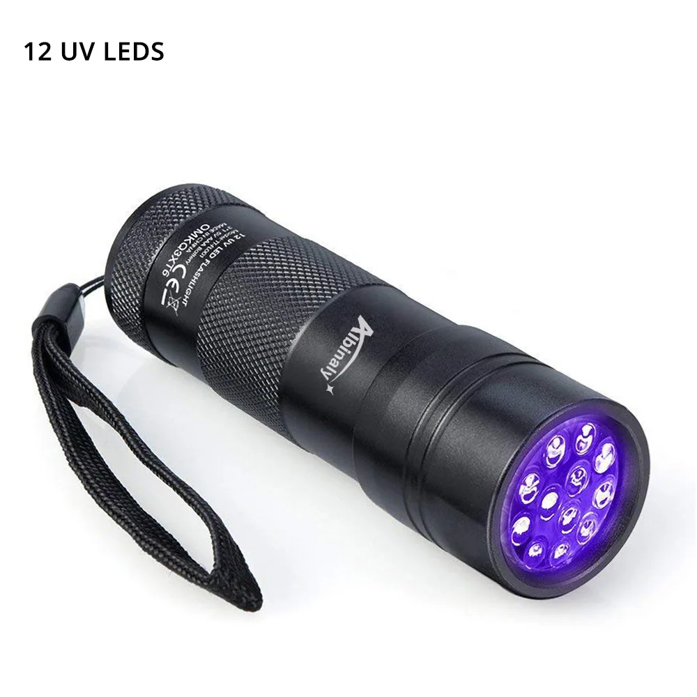 12 UV LEDS Светильник с УФ-вспышкой, 12 светодиодов, 395 нм, УФ-детектор, светильник для собак, кошек, мочи, пятен домашних животных, клопов, скорпионов, проверки утечки оборудования - Испускаемый цвет: 12 UV LEDS