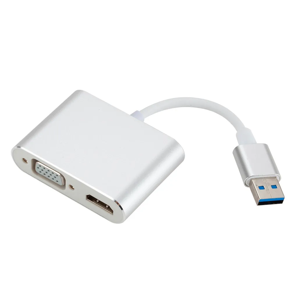USB C к HDMI 4K VGA адаптер 3 1 Type видео конвертеры для 2019 Новый Macbook Pro/Chromebook