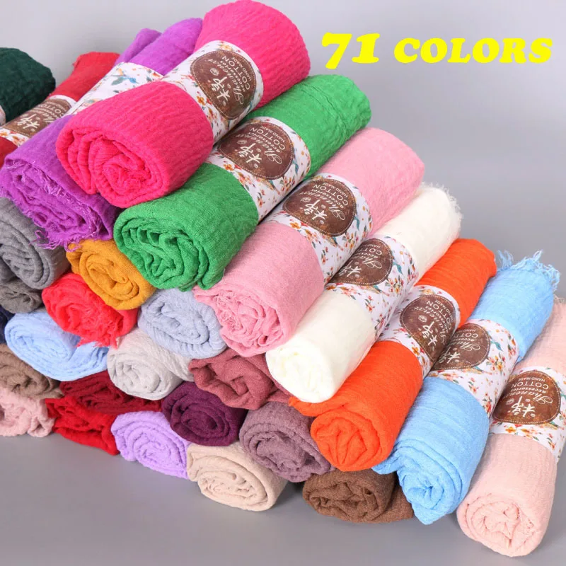Хлопковый шарф с бахромой 15 шт./лот 90 цветов|scarf shawl|cotton scarfcotton crinkle shawl |