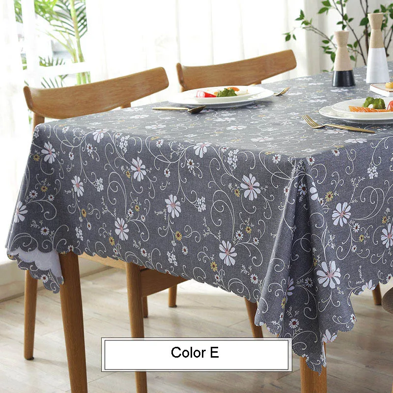 Color E Скатерть из ПВХ, водонепроницаемая, скатерть, свадебная, для кухни, покрытие стола, наппе, скатерть, прямоугольная, Mantel tafelkleed - Цвет: Color E