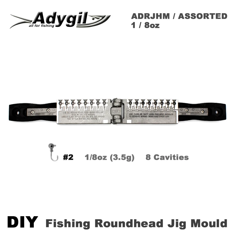 Форма для рыболовных колец adyil DIY ADRJHM/Ассорти комбинированная 1/8 унций (3 5 г) 8