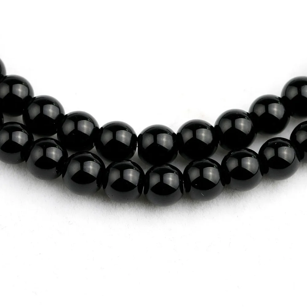 New Design Lotus Charm Pendant Elastic 108 Pcs Mala Bright Black Onyx Stone Bead Bracelet Men Women Jewelry | Украшения и