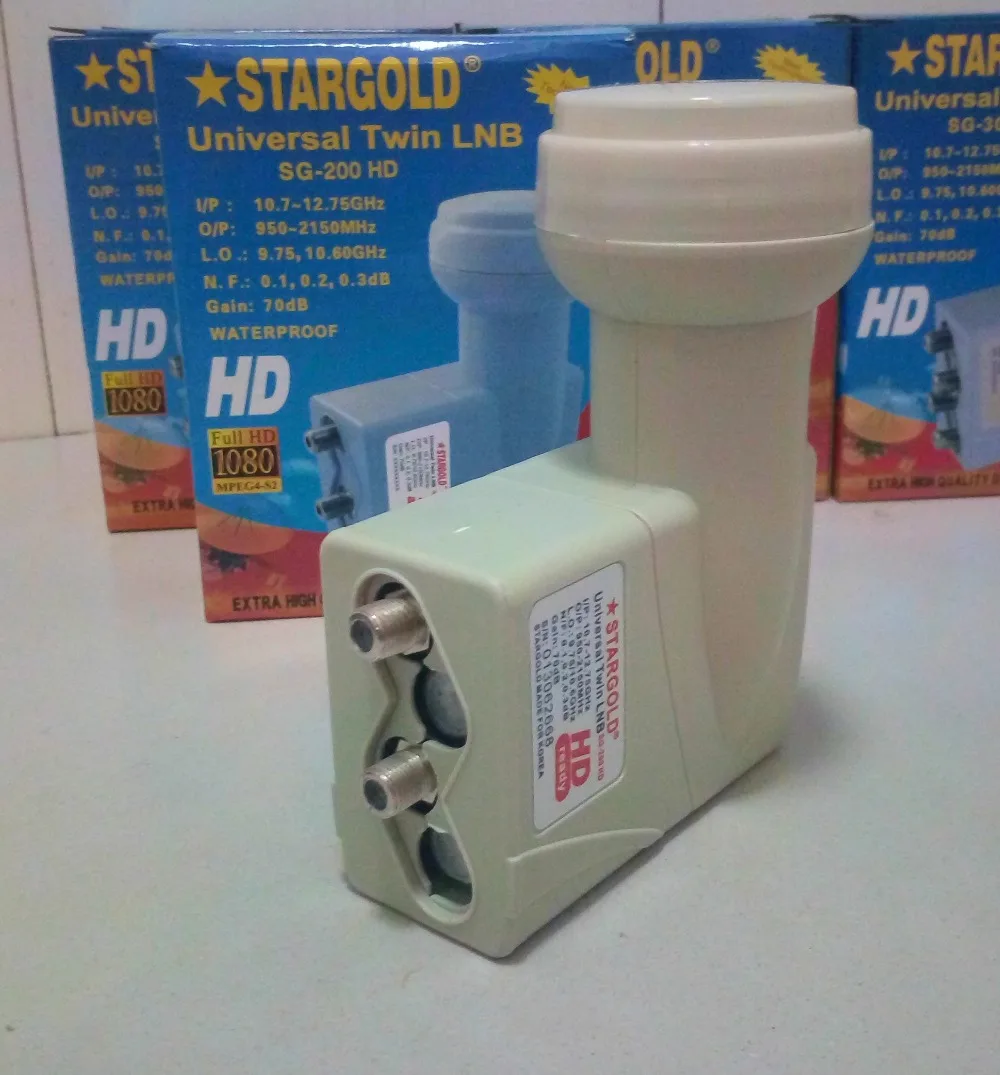 STARGOLD SG 200HD digital HD Universal KU Band TWIN LNB High Gain малошумная спутниковая тарелка LNB|ku band twin