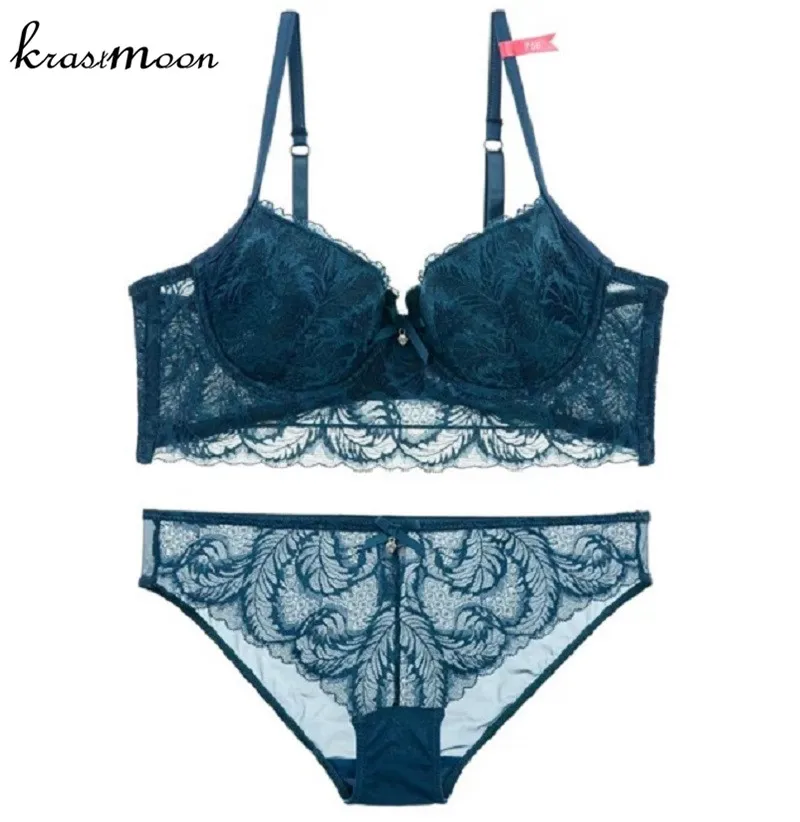 2018 Новое поступление кружева бюстгальтер с перьями Краткие наборы нижнее белье