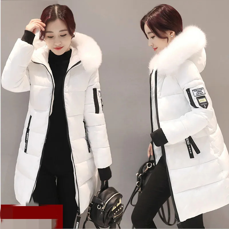 Фото 2019 Winter Woman Parka Fur Collar Hooded Warm Coat Plus Size Cotton-padded Clothes Female Wadded Long Jacket Snow Outwear Женская 2019 Winter Woman Parka Fur Collar Hooded Warm Coat Plus Size Cotton-padded Clothes Female Wadded Long Jacket Snow Outwear Женская