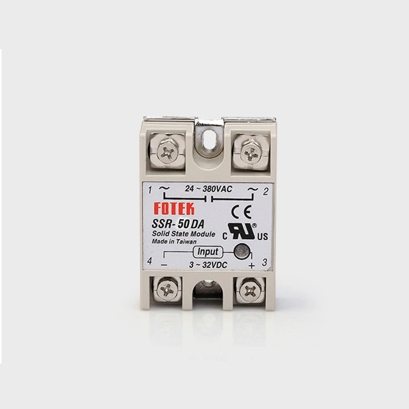 

SSR 50DA input 3-32V DC load 24-380V AC single phase DA solid state relay Include Heat Sink SSR-50DA