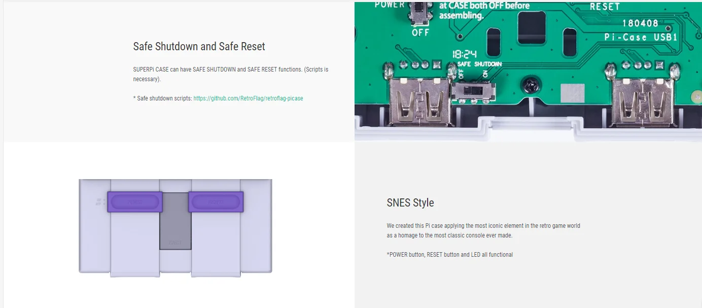 Чехол Retroflag SUPERPi-U NESPi чехол с дополнительным usb-контроллером для Raspberry Pi 3B Plus/3B+/3B/2B